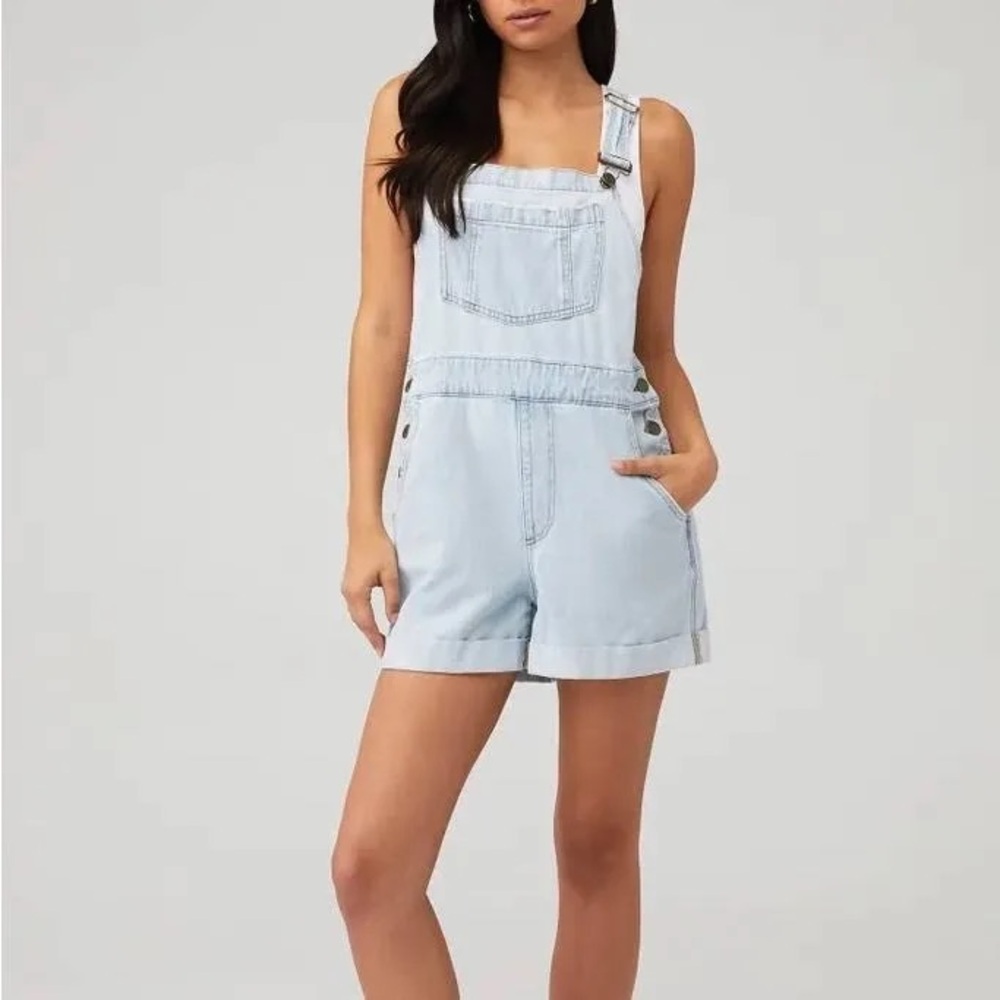 Show Me Your Mumu Trenton Overalls in Faded Indigo